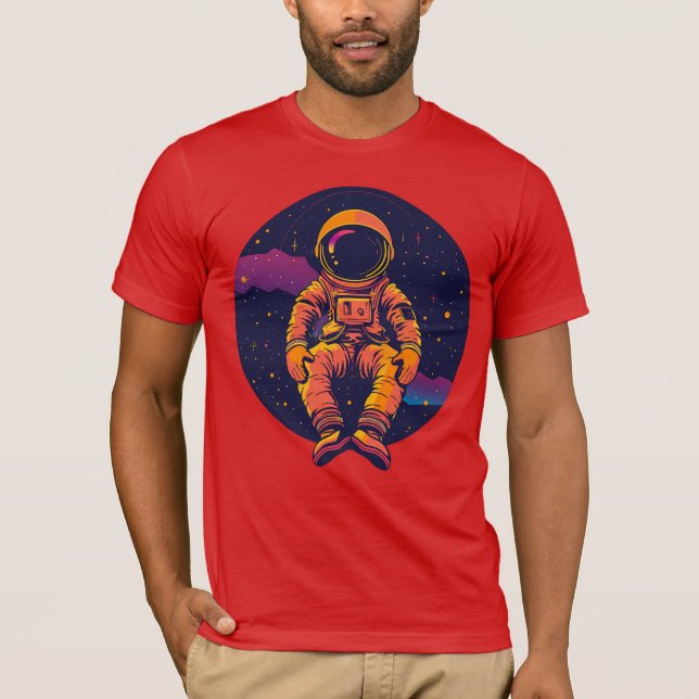 Kosmiskt drömmare astronaut t-shirt – Utforska (Framsida)