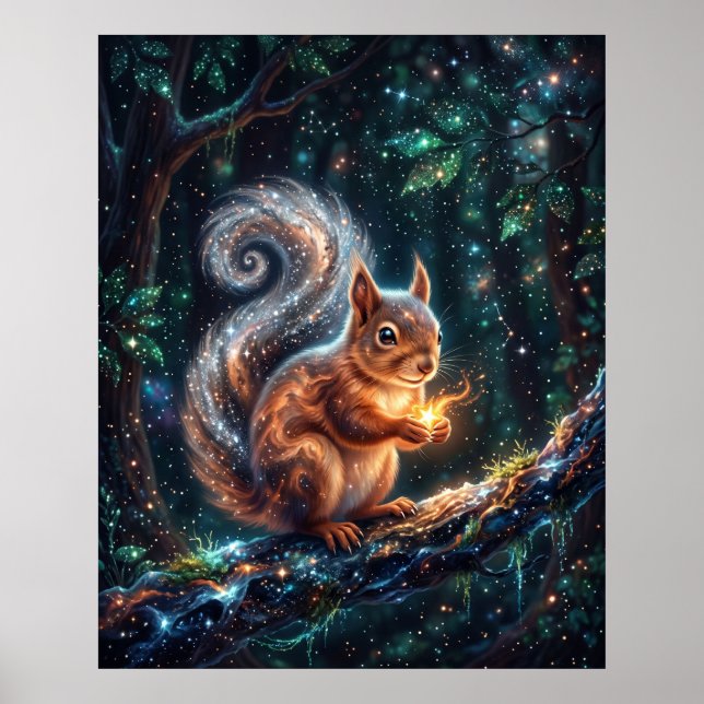 Kosmiskt Ekorreuppdrag av Stjärnfrön Poster (Framsidan)