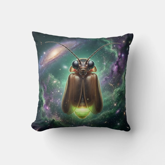 Kosmiskt Eldflugelaxuskastkudde Kudde (Framsida)