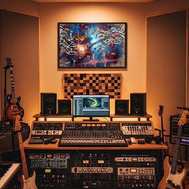 Kosmiskt Elektriskt Gitarr Poster (Skapare uppladdad)