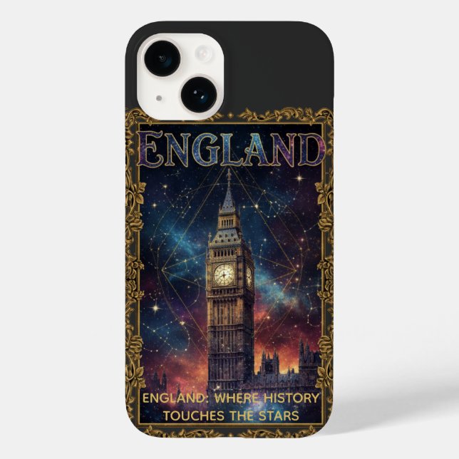 Kosmiskt England Big Ben Celestial Konst (Baksida)