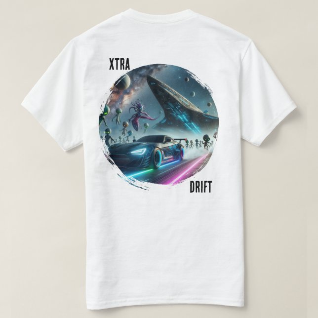 Kosmiskt Extra Drifthjälte Energi T Shirt (Design baksida)