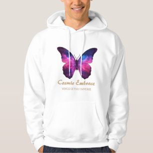 Kosmiskt Fjärilsgalaxvingar Hoodie