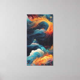 Kosmiskt flamfall canvastryck