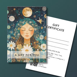 Kosmiskt flicka Boho Moon QR-kod presentkort