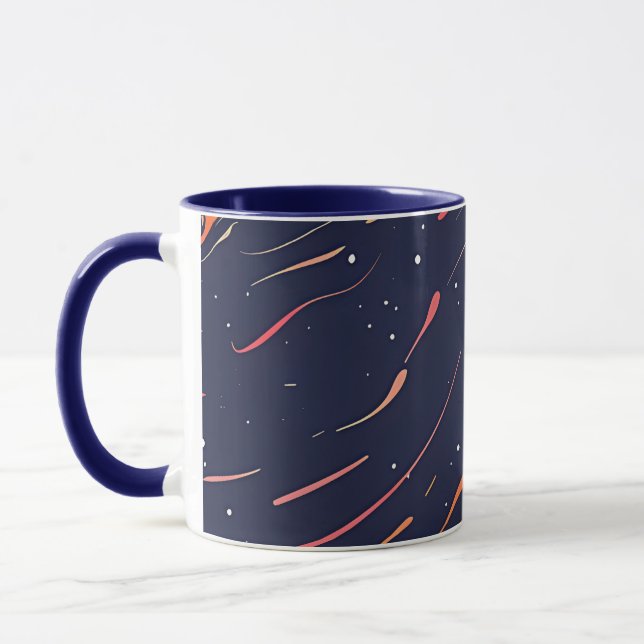 Kosmiskt flöde kaffemugg – Rymdinspirerad abstrakt (Vänster)