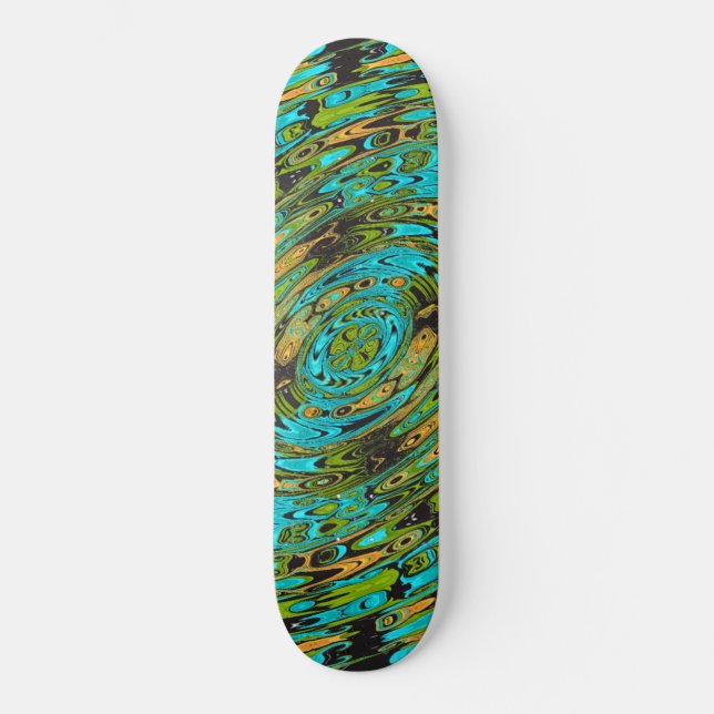 Kosmiskt flytande glas Mönster Mini Skateboard Bräda 18,5 Cm (Framsida)