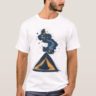 Kosmiskt galax camping tält grafik - Starlight Nig T Shirt