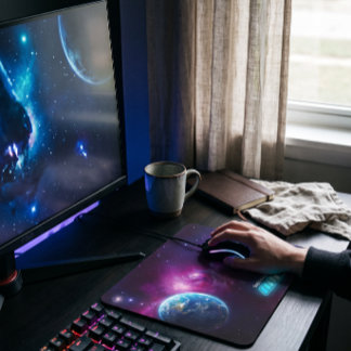 Kosmiskt galax- och jordladdningsfält Sci-fi-spel Musmatta