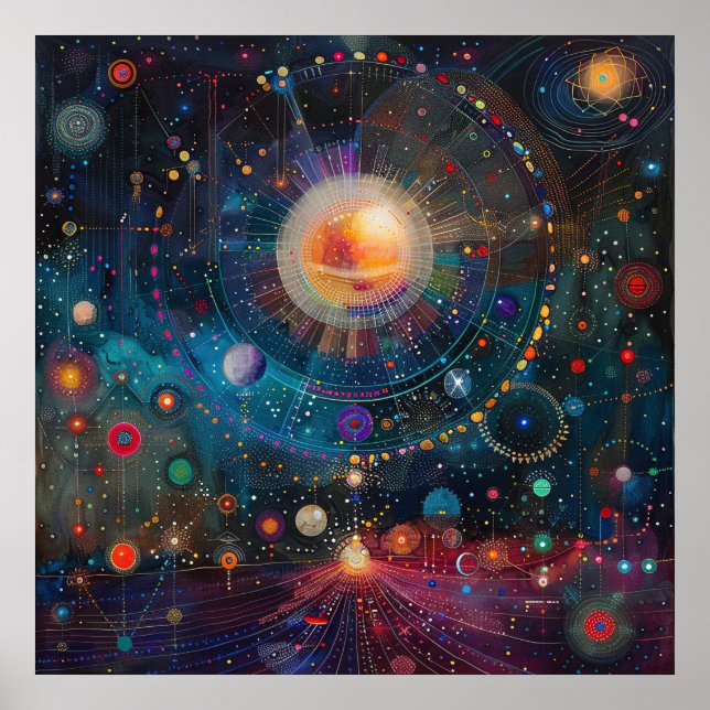 Kosmiskt galaxaffisch poster (Framsidan)