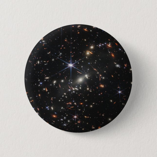 Kosmiskt galaxkluster djupt rymd-pinback-knapp knapp (Framsida)