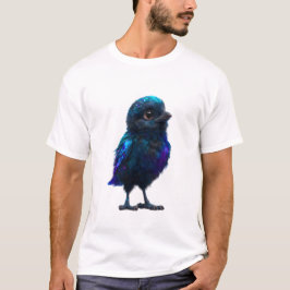 Kosmiskt Galaxy Blå Fågel Män T Shirt