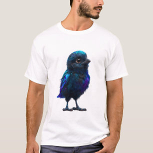 Kosmiskt Galaxy Blå Fågel Män T Shirt