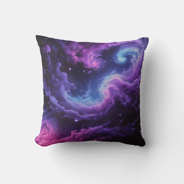 Kosmiskt Galaxy Nebula Abstrakt Rymd Konst Design Kudde (Framsida)