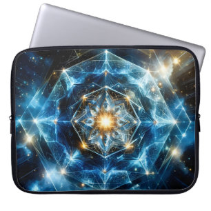 Kosmiskt geometri-mandalastjärna Universum Abstrak Laptop Fodral