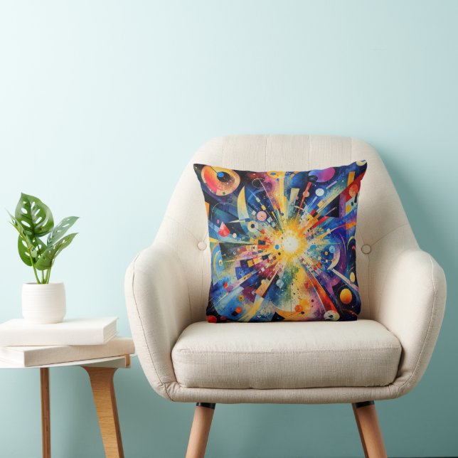 Kosmiskt geometriskt abstrakt sprängande kudde (Stol)