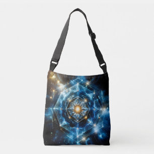 Kosmiskt geometriskt mandala stjärna universum abs axelväska