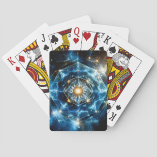 Kosmiskt geometriskt mandala stjärna universum abs casinokort