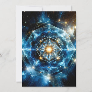 Kosmiskt geometriskt mandala stjärna universum abs julkort