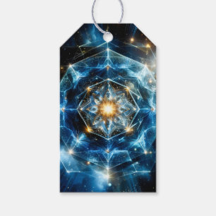 Kosmiskt geometriskt mandala stjärna universum abs presentetikett