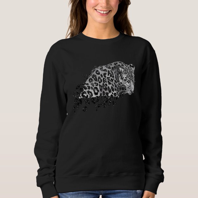 Kosmiskt Gepard Leopard Tiger Söt Leopard Gepard T Shirt (Framsida)