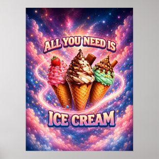 Kosmiskt glasskonstverk poster
