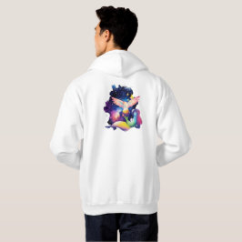 Kosmiskt gudinne- & flygande himmelskt fågelkonst hoodie