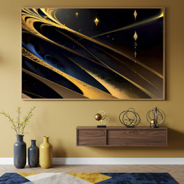 Kosmiskt gyllene flöde poster