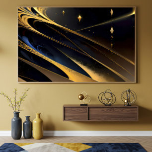Kosmiskt gyllene flöde poster