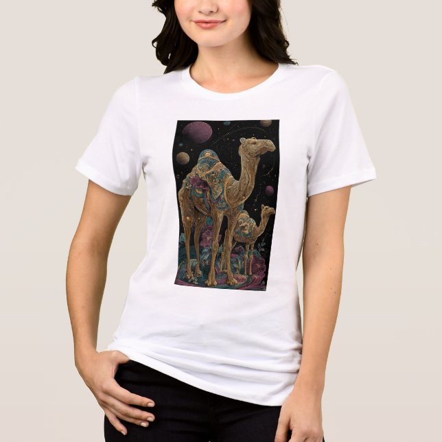 Kosmiskt gyllene kamelduo t shirt (Framsida)