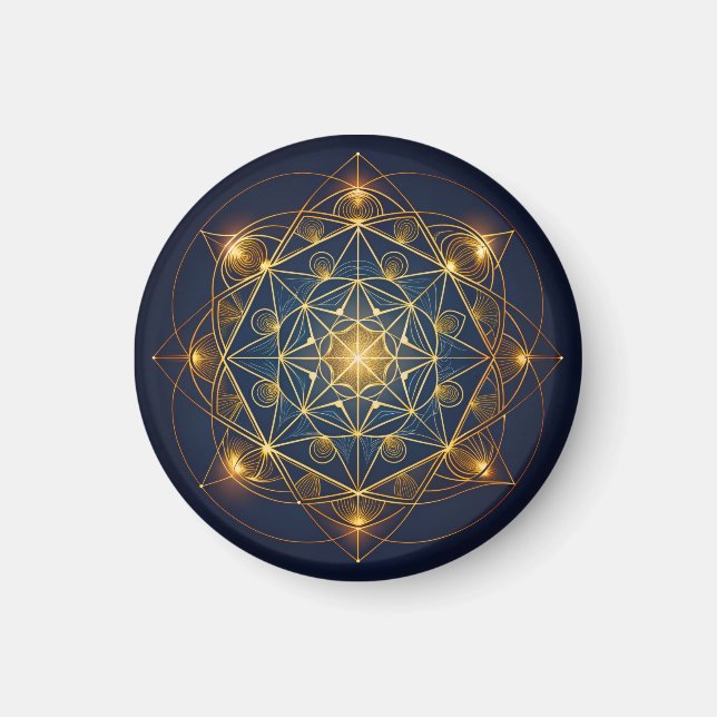 Kosmiskt gyllene ritning magnet (Framsidan)