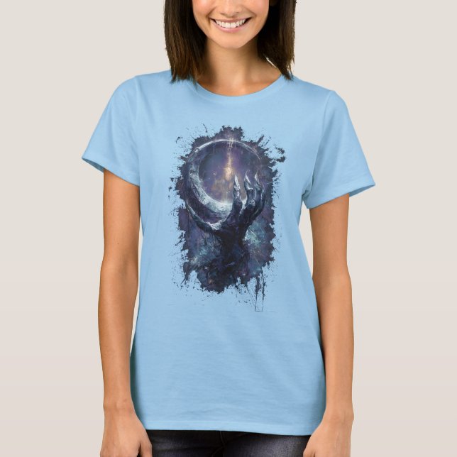 Kosmiskt Handmörkt Fantasy Kvinnors T-Shirt (Framsida)