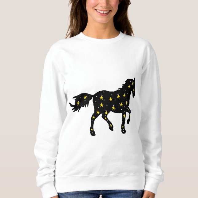Kosmiskt Häst Rymdstjärnor Design – Celestiala Zod T Shirt (Framsida)