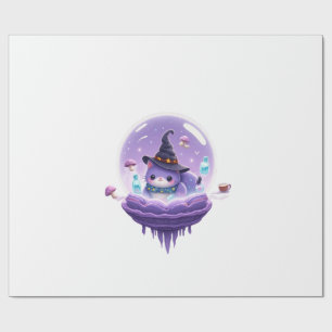 Kosmiskt Häxkatts Kristallkulans Kawaii Presentins Presentpapper