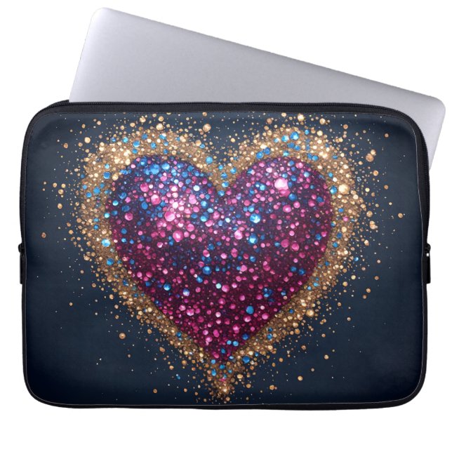 Kosmiskt Heligt Hjärta Laptop Fodral (Framsidan)