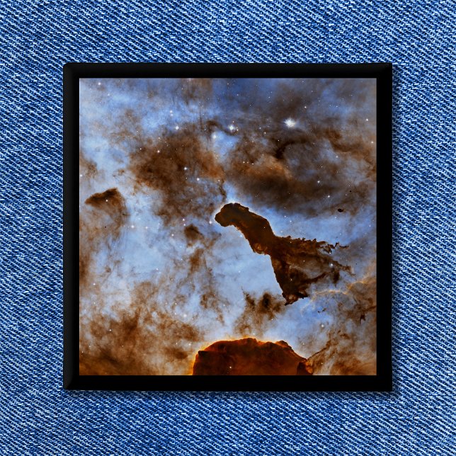 Kosmiskt is himmelskt rymdfoto knapp (Cosmic Ice Carina Nebula Celestial Space Photo Button)