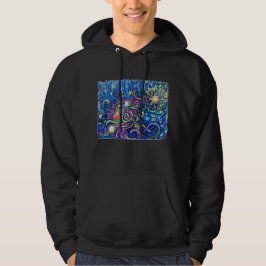 Kosmiskt julgran hoodie