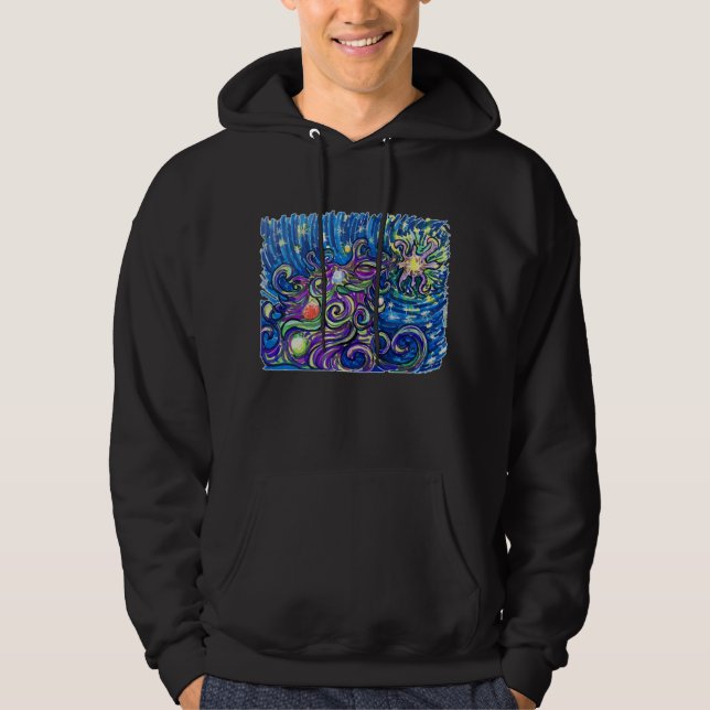 Kosmiskt julgran hoodie (Framsida)