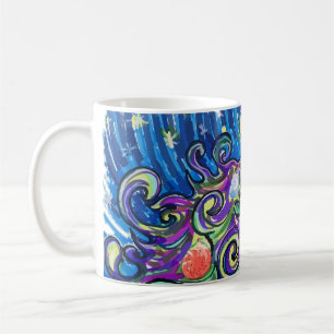 Kosmiskt julgran kaffemugg