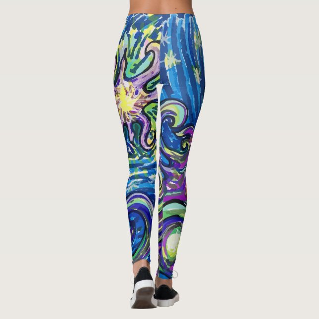 Kosmiskt julgran leggings (Baksida)
