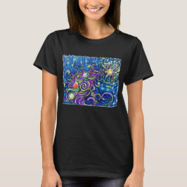 Kosmiskt julgran t shirt