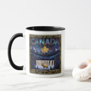 Kosmiskt Kanada Natur Celestial Konst Mugg