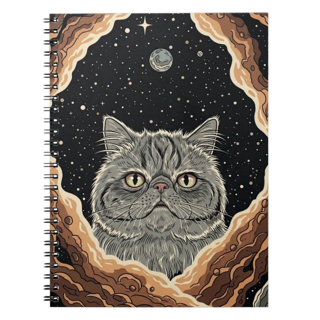Kosmiskt Katt Anteckningsbok (Framsidan)