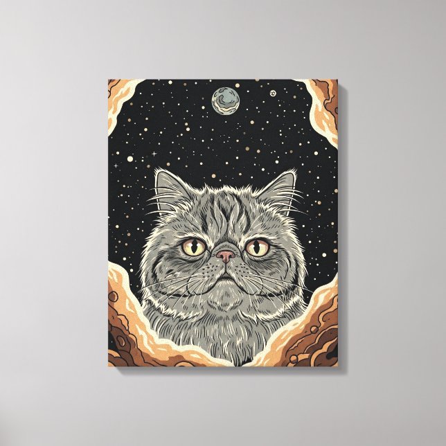 Kosmiskt katt canvastryck (Framsida)
