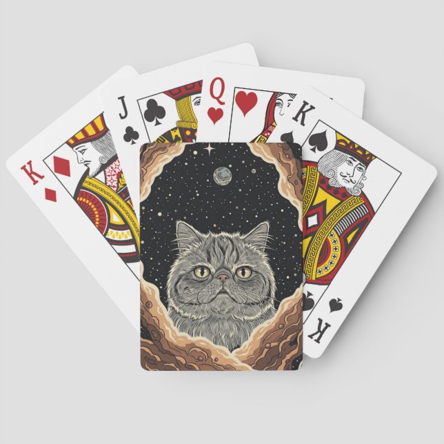 Kosmiskt Katt Casinokort (Baksidan)