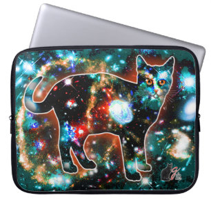 Kosmiskt Katt Gamma Elektronikväska Laptop Fodral