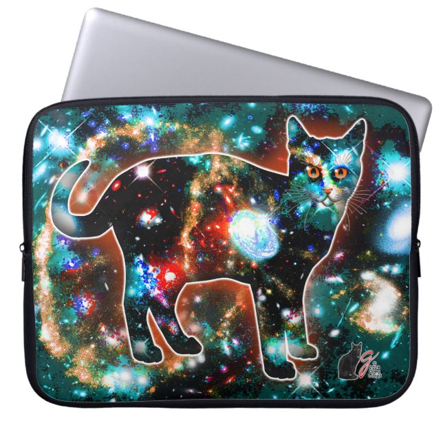 Kosmiskt Katt Gamma Elektronikväska Laptop Fodral (Framsidan)