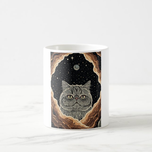 Kosmiskt katt kaffemugg (Center)