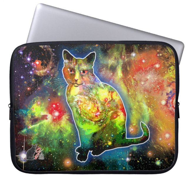 Kosmiskt Katt Omicron Elektronikväska Laptop Fodral (Framsidan)