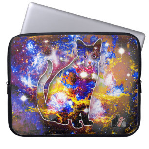Kosmiskt Katt Psi Elektronikväska Laptop Fodral
